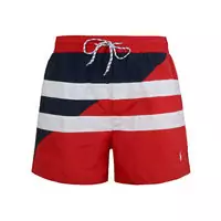 polo short de bain casual shorts paris two line red